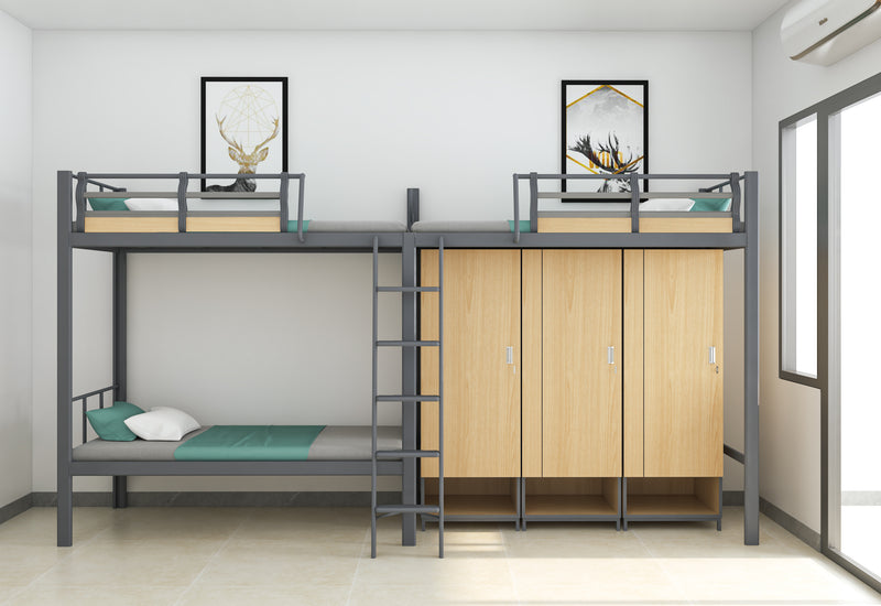 Three-person dormitory bed