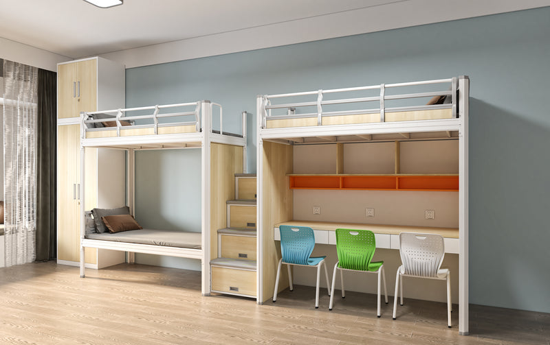 Three-person dormitory bed