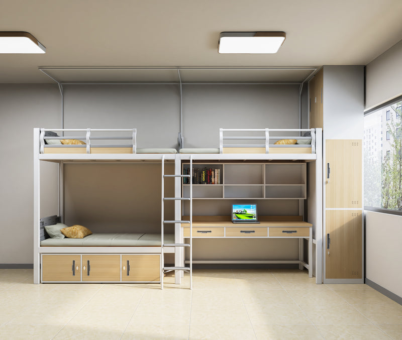Three-person dormitory bed