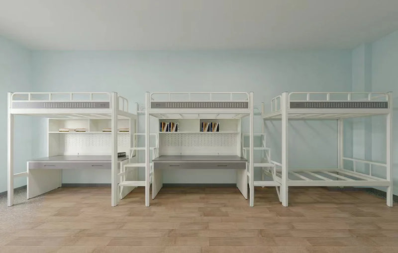 Three-module loft bed with central access ladder（special)